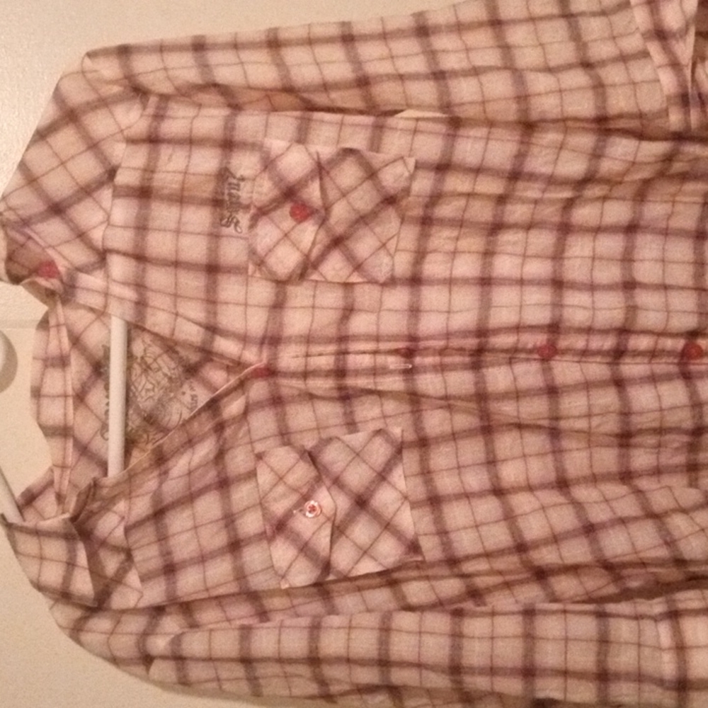 Ladies xl long sleeve button down shirt brand name 7